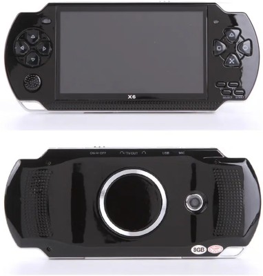 GLOWISH X-6 PSP, Camera,Video,E-book MULTIMEDIA PLAYER GAMES INCLUDED 4 GB with 100 GAMES, Tekken 3, Racing, Contra, mario(Multicolor)