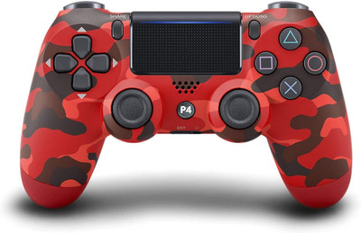 Maizic Smarthome Funetic Red Camo Themed Bluetooth Wireless P4 Gaming Controller For PS4 NA GB(Red Camo Themed)
