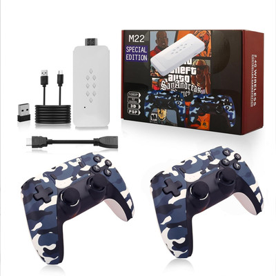 Playtastic M22 Special Addition Retro Game Stick - 52 Emulators, 30,000+ Games 64 GB with Video Games Like Mario ,GTA , God Of War,Tekken, SmackDown(Black)