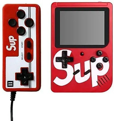 Tech Aura 400 in 1 SUP Retro Game Box Console Handheld Game Pad with Remote 8 GB with Yes(Red)