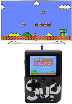 Swarnanukesh Sup Classic Digital Video Port Game Console with Battery | Colourful LCD Screen - GB with Mario/Super Mario/DMario/Contra/Turtles and other 400 Games(Multicolor)