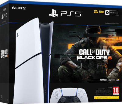 SONY PS5 Console Digital (Slim) CFI-2008B01 1 TB with Call of Duty Black OPS6(White, Black)