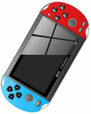 TECHZONE PSP Built-in Games X7 Game Console Player Handheld Gaming Portable _12 8 GB with Arcade Games FC Games NES Games(Blue&Red)