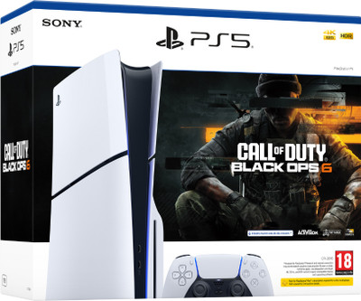 SONY PS5 Console Disc (Slim) CFI-2008A01 1 TB with Call of Duty Black OPS6(White, Black)