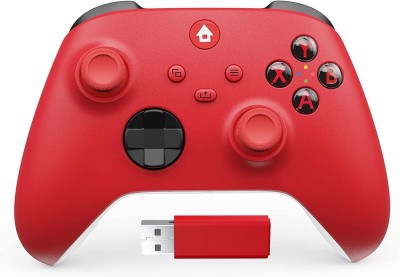 PSS Wireless Controller Xbox X,S, X/S,Windows 10/11 Controller, 2.4GHZ Adapter 2 GB(Red)