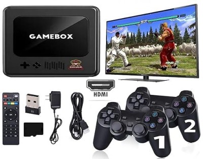 EXtreme G10 Retro Game Console 25000+ Games 3D Video Game with 2 Wireless Controllers 64 GB with GTA Vice City, Tekken 6, God of War, Assassins Creed, And Many More(Black)