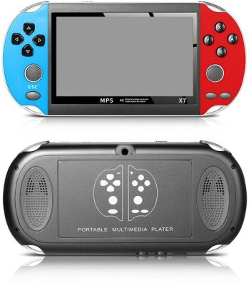 TECHZONE X7 4.3 in 8GB PSP Built-in Games MP4 Player Tv Out Portable Game Console 8 GB with Arcade Games FC Games NES Games(Blue&Red)