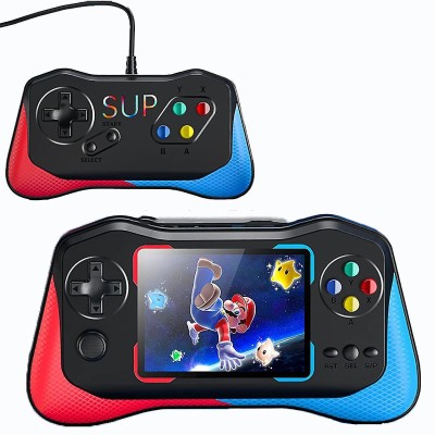 Like Star Q12 500 in 1 Retro Mini Portable Game Box 3.5 Big Display Game Player Sup Game 8 GB with Super Mario, F1 Race, Super Contra, Adventure Island, Pac Man, Bomber Man, Tetris etc...(Blue, Red)