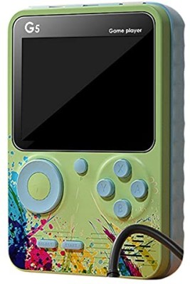 Like Star G5 Retro Handheld Game Console Built-in 500 Games, Portable Handheld Video Games with Super Mario Like (Bros/Brose3/6/9/10/14)Super Contra Like(2/6/7) Total 500 Games(Green, Blue)