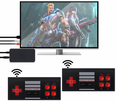 CHG Retro Extreme Mini Game Box Wireless 500+ Built in Classic Tv Video Game Console 1 GB with Portable 8 Bit Game Box, Super Contra & Many More Games, AV Output(Black, 1 remote)
