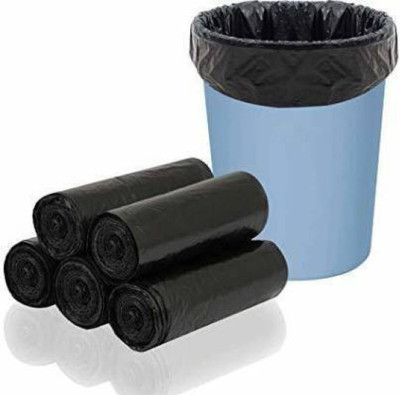 Glory Eco Friendly Trash Bags For Home/Kitchen 17 X 19 Black| 30 bags/roll Small 15 L Garbage Bag  Pack Of 5(5Bag )