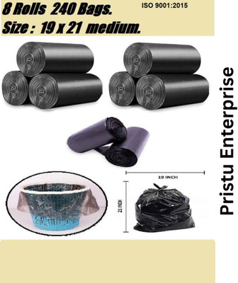 Pristu Enterprise Trash Bags 17x21 240 Small 8 L Garbage Bag  Pack Of 240(240Bag )
