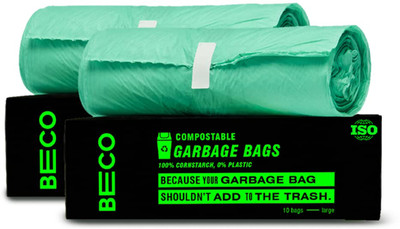 Beco Eco Friendly Compostable Garbage Bags for Dustbin,24 X 32 Inches Large 1 L Garbage Bag  Pack Of 20(20Bag )