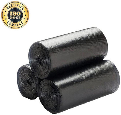 Rw Traders Black Garbage Bag Medium Size 19x21 Inches for Roll of 30 Bags R-101 Medium 13 L Garbage Bag  Pack Of 90(90Bag )