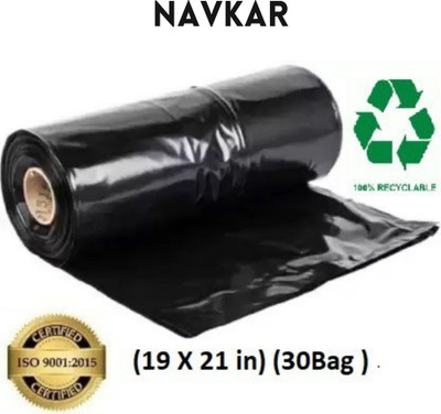 Navkar Dustbin Bags 19x21 30BAGS Medium 6 L Garbage Bag  Pack Of 30(30Bag )