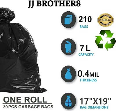 jj brothers Dustbin Bags 17x19 210 Small 7 L Garbage Bag  Pack Of 210(210Bag )