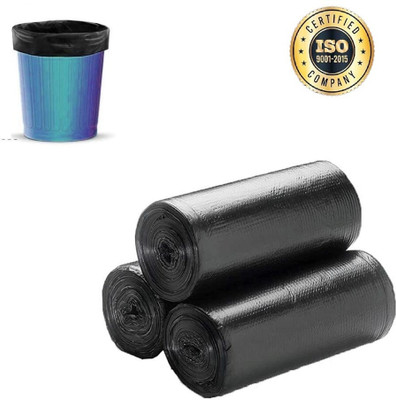 HouseOfCommon Biodegradable Garbage Bags Medium Size Black Color 19 X 21 Inches Medium 13 L Garbage Bag  Pack Of 90(90Bag )