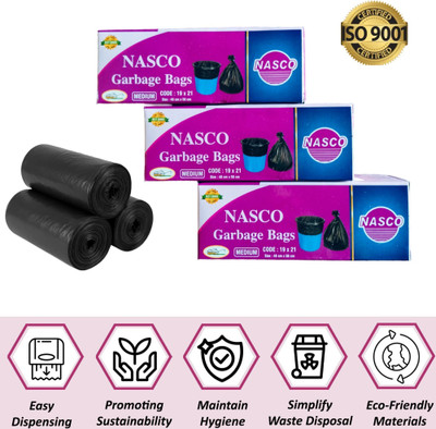 Nasco GARBAGE BAG Medium 20 L Garbage Bag  Pack Of 90(90Bag )