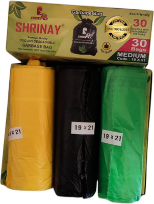 Shrinay M-GB- mix dustbin rolls covers Medium 13 L Garbage Bag  Pack Of 90(90Bag )
