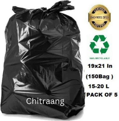 Chitraang Dustbin Bag 19x21 15OBAGS Small 6 L Garbage Bag  Pack Of 150(150Bag )