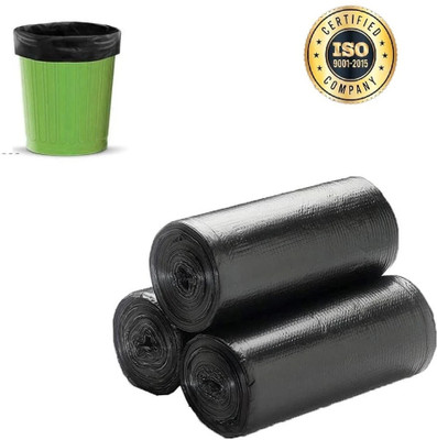 HouseOfCommon Durable Garbage Bags Medium Size Black Color 19 X 21 Inches Medium 13 L Garbage Bag  Pack Of 90(90Bag )