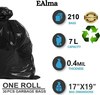 EAlma Dustbin Bags 17x19 210 Small 7 L Garbage Bag  Pack Of 210(210Bag )