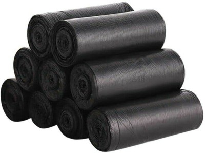 SAISWAR Biodegradable Garbage bags 19X21 Inches 90 bags (3 Rolls)Black Color Large 3 L Garbage Bag  Pack Of 90(90Bag )