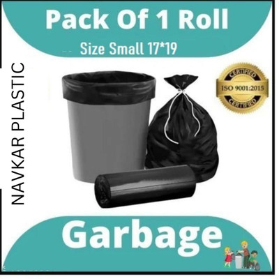 Navkar Plastic Garbage Bag/Dustbin bag / 17*19 pack 1 Small 6 L Garbage Bag  Pack Of 30(30Bag )