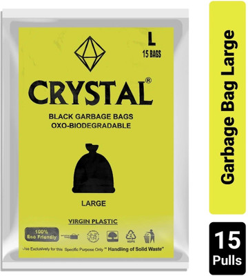 CRYSTAL Oxo-biodegradable Large Garbage Bag  Pack Of 15(15Bag )
