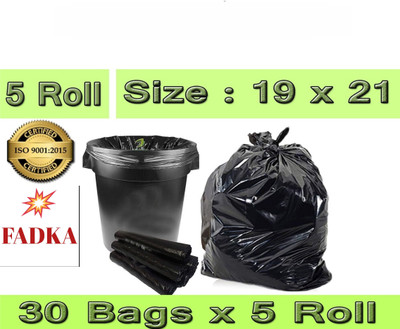 fadka usefull biodegradable dustbin bags 19/21 medium size Medium 14-15L L Garbage Bag  Pack Of 150(150Bag )