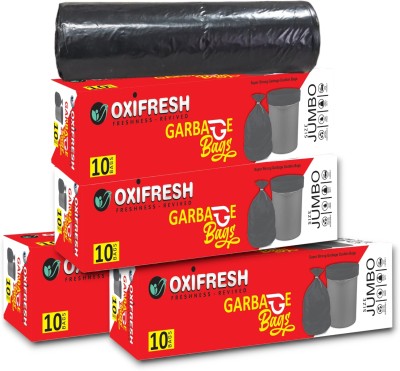 oxifresh Garbage Bag | 36x48 Jumbo-Black | 10 Bags/roll |Trash Bag | Dustbin Bag 4 Pack Jumbo 20 L Garbage Bag  Pack Of 40(40Bag )