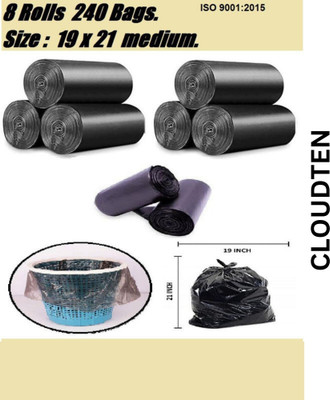 CLOUDTEN Trash Bags 17x21 240 Small 8 L Garbage Bag  Pack Of 240(240Bag )