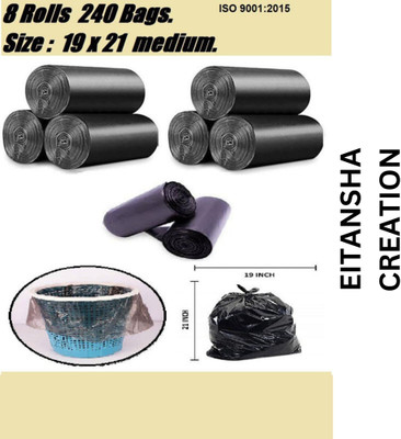 EITANSHA CREATION Trash Bags 17x21 240 Small 8 L Garbage Bag  Pack Of 240(240Bag )