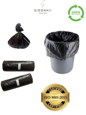 siddhhii OXO-Biodegradable Dustbin/Trash Bags 17*19 inches 100 Micron Small 13 L Garbage Bag  Pack Of 60(60Bag )