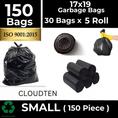 CLOUDTEN Biodegradable Garbage Bags 17X19 inches, pack of 5, 150 pieces Small 6 L Garbage Bag Pack Of 150(150Bag ) deal from flipkart CLOUDTEN Biodegradable Garbage Bags 17X19 inches, pack of 5, 150 pieces Small 6 L Garbage Bag Pack Of 150(150Bag ) deal from flipkart