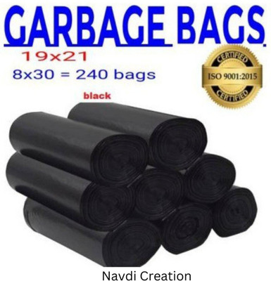 Navdi Creation Dustbin Bags 17x21 240 Small 8 L Garbage Bag  Pack Of 240(240Bag )