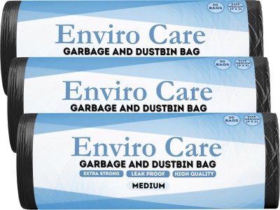 enviro care Garbage-Dustbin Bag-(19x21 inches)- for Home Office and Kitchen, Medium 15 L Garbage Bag  Pack Of 90(90Bag )