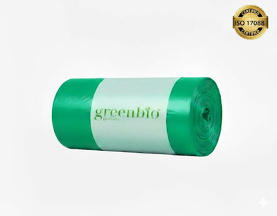 Greenbio products Biodegradable Garbage Bag, 19 X 21 inch | Green Compostable & Eco-Friendly Small 6 L Garbage Bag  Pack Of 30(30Bag )
