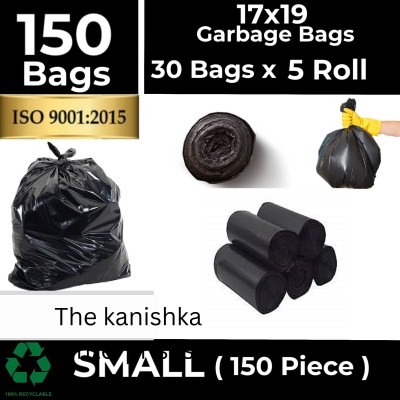 The kanishka enterprises Biodegradable Garbage Bags 17X19 inches, pack of 5, 150 pieces Small 6 L Garbage Bag  Pack Of 150(150Bag )