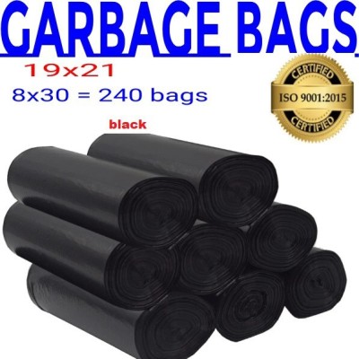 HouseOfCommon A_19x21 ( black ) 8 roll Medium 18 L Garbage Bag  Pack Of 240(240Bag )