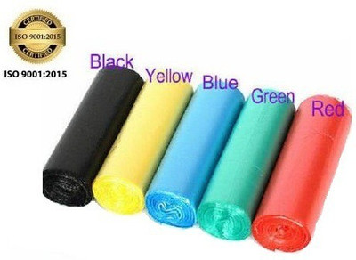 MJ Exim COMBO OF FIVE ( 5 ) COLOR TRASH BAGS FOR HOME. Medium 13 L Garbage Bag  Pack Of 150(150Bag )