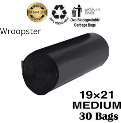 Wroopster DUSTBIN BAG ROLL SIZE-19*21 Small 6 L Garbage Bag  Pack Of 30(30Bag )