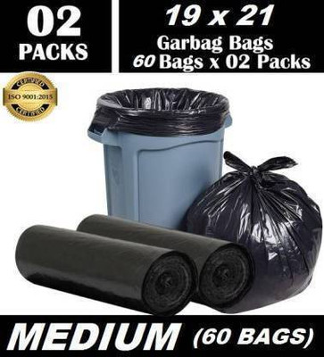 CareHut PACK OF 2 MEDIUM 13 L GARBAGE BAG 60 BAGS Medium 13 L Garbage Bag  Pack Of 60(60Bag )