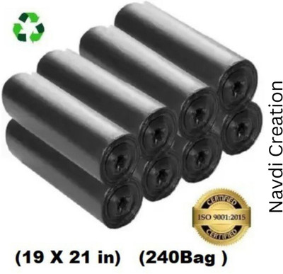 Navdi Creation Garbage bag 17x21 pack of 8x30 ( 240,piece ) size small Small 8 L Garbage Bag  Pack Of 240(240Bag )