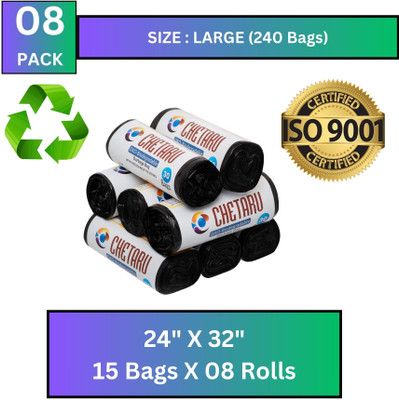 chetaru Smart Eco Medium Trash Bag Pack of 120 Medium 35.5800000000003 L Garbage Bag  Pack Of 120(120Bag )