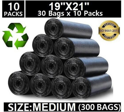 MJ Exim A_19*21 ( 10 ROLL ),.,/ Medium 10 L Garbage Bag  Pack Of 300(300Bag )