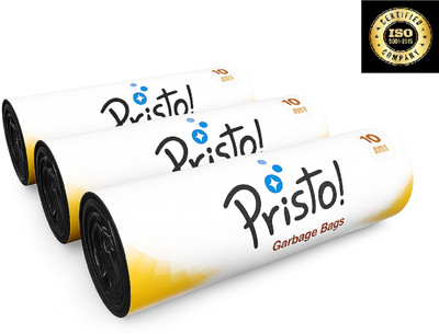 harshringar Garbage Bags 30 Bags X 3 Rolls 19X21 INCH For Dry & Wet Waste Black Medium 25 L Garbage Bag  Pack Of 90(90Bag )