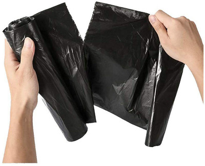 Shopative BIODEGRADABLE 51 MICRON DUSTBIN BAGS & GOOD STRENGTH PACK OF 7 Plastic Dustbin(Black, Pack of 7)