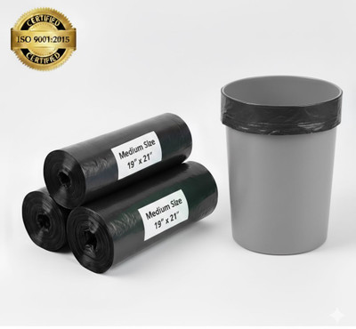 Daily Clean Premium Garbage Bags Roll 19x21 Inch (30 Pcs/pack) |Dustbin Bag |Pack of 3 Medium 10 L Garbage Bag  Pack Of 90(90Bag )