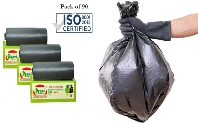 PEARL LUXURY Dustbin / Garbage Bags Small 90 Bags (30 Bags×3 Rolls) For Wet and Dry Waste Small 10 L Garbage Bag  Pack Of 90(90Bag )